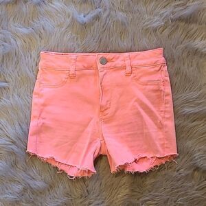 American eagle outfitters womens neon‎ pink hi rise jegging crop shorts
